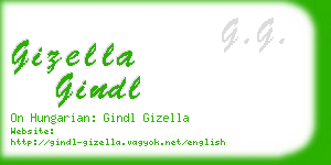 gizella gindl business card